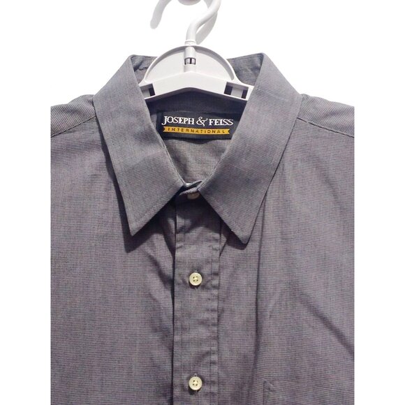 Joseph & Feiss International Men's Dress Shirt Size M Gray - Picture 4 of 15